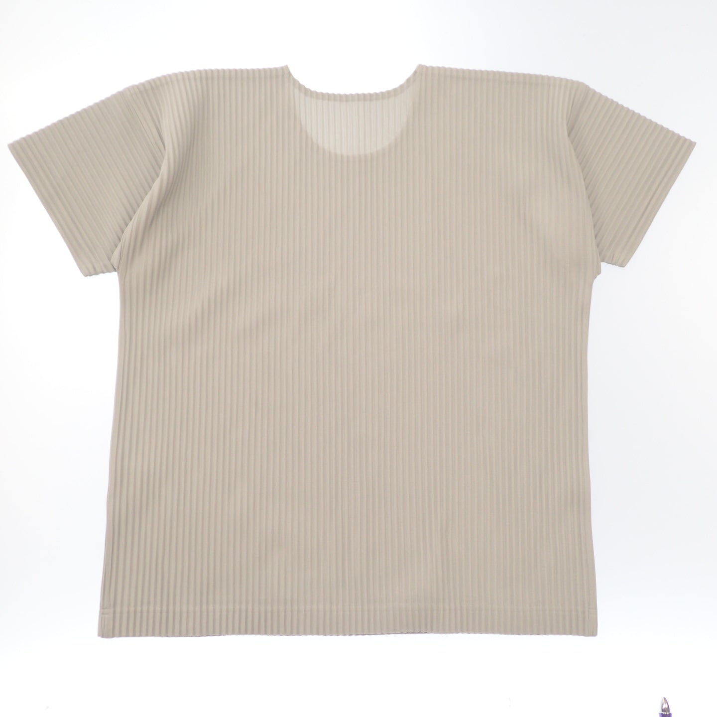 イッセイミヤケオムプリッセ Tシャツ プリーツ HP51JK020 ライトグレー メンズ 3 ISSEY MIYAKE HOMME PLISSE【AFB21】【中古】