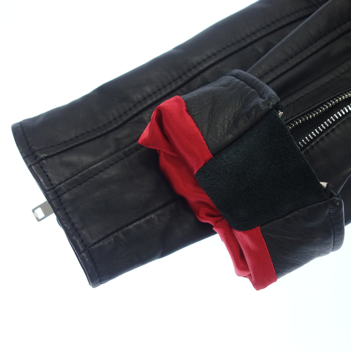 ディーゼル レザージャケット シングル レザーパッチ メンズ XL 黒 DIESEL【AFB48】【中古】