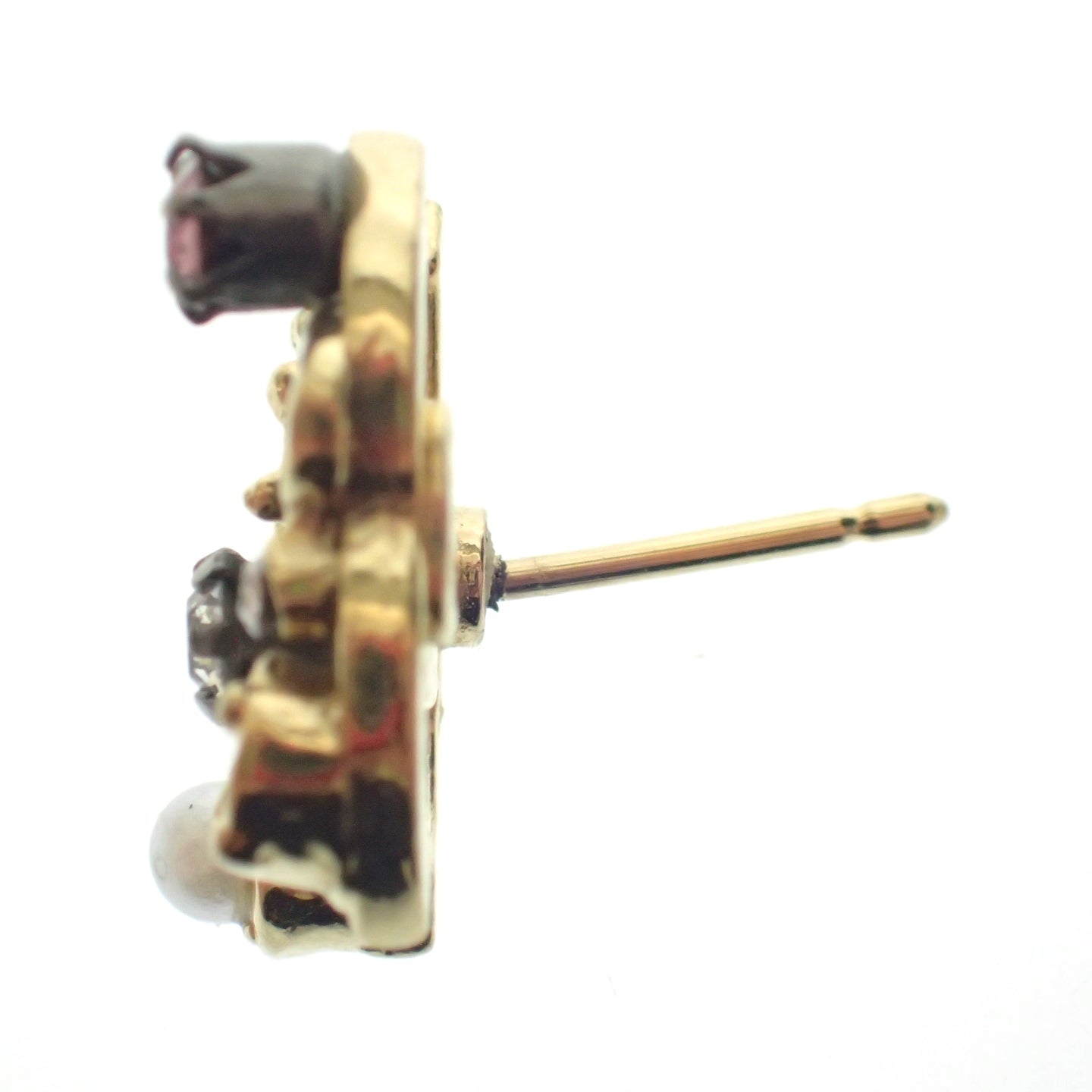 美品◆シャネル ピアス ココマーク ラインストーン 05P ゴールド系 CHANEL【AFI17】