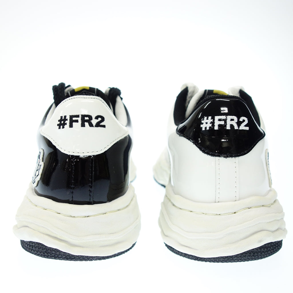 新品同様◆メゾン ミハラヤスヒロ スニーカー FR2 atmos ウェインローレザー WAYNE LOW LEATHER メンズ 42 白×黒系 Maison MIHARA YASUHIRO【AFD3】