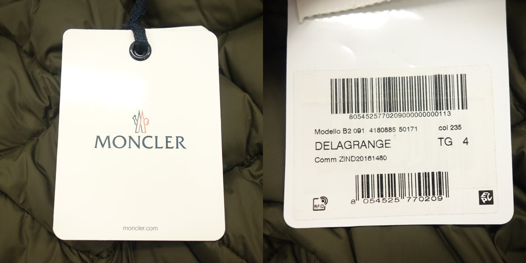 未使用◆モンクレール ムートンダウンジャケット デラグランジ メンズ マルチカラー サイズ4 MONCLER【AFG1】