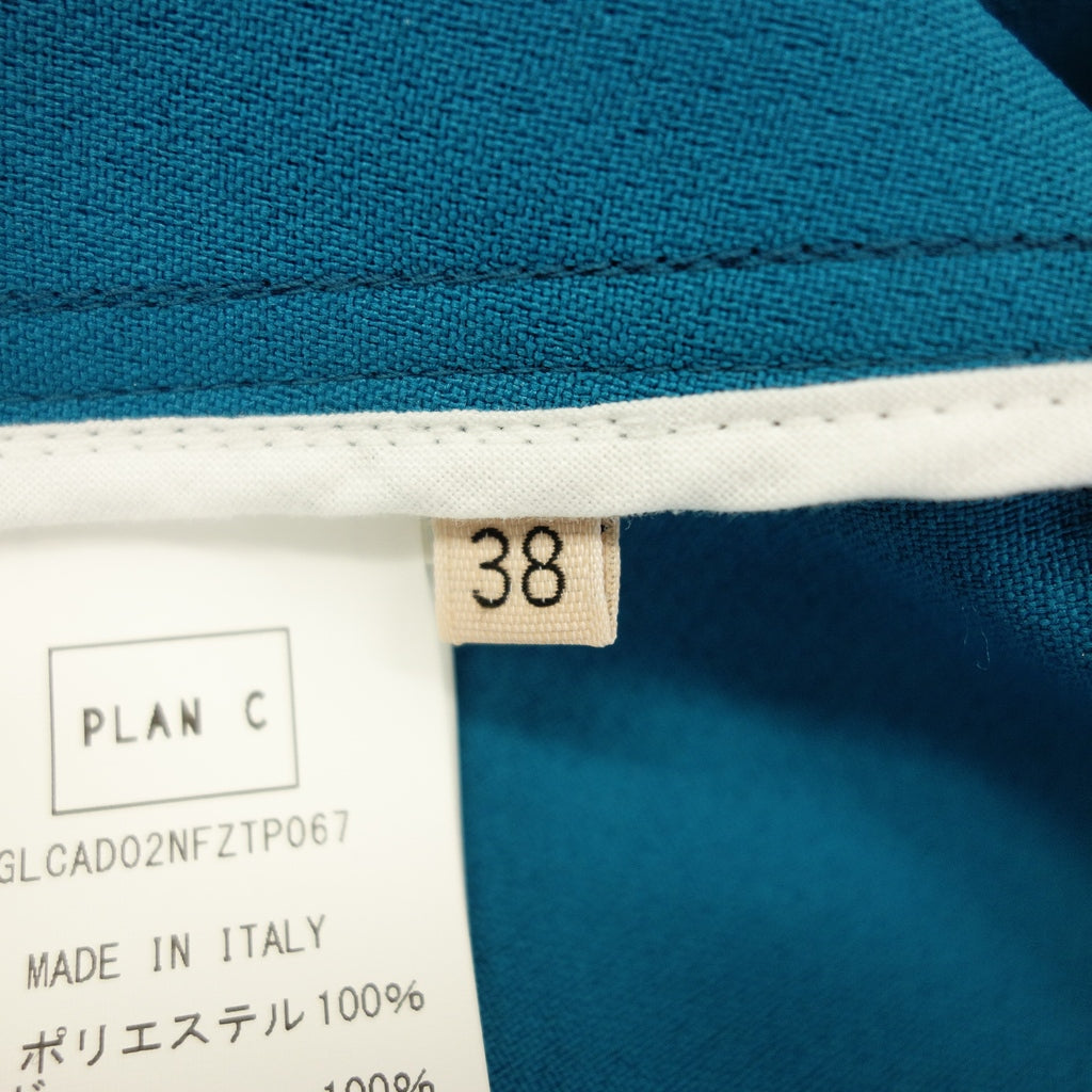 美品◆プランシー ノースリーブコート ブルー系 ポリエステル レディース サイズ38 GLCAD002NFZTP067 PLAN C【AFB41】