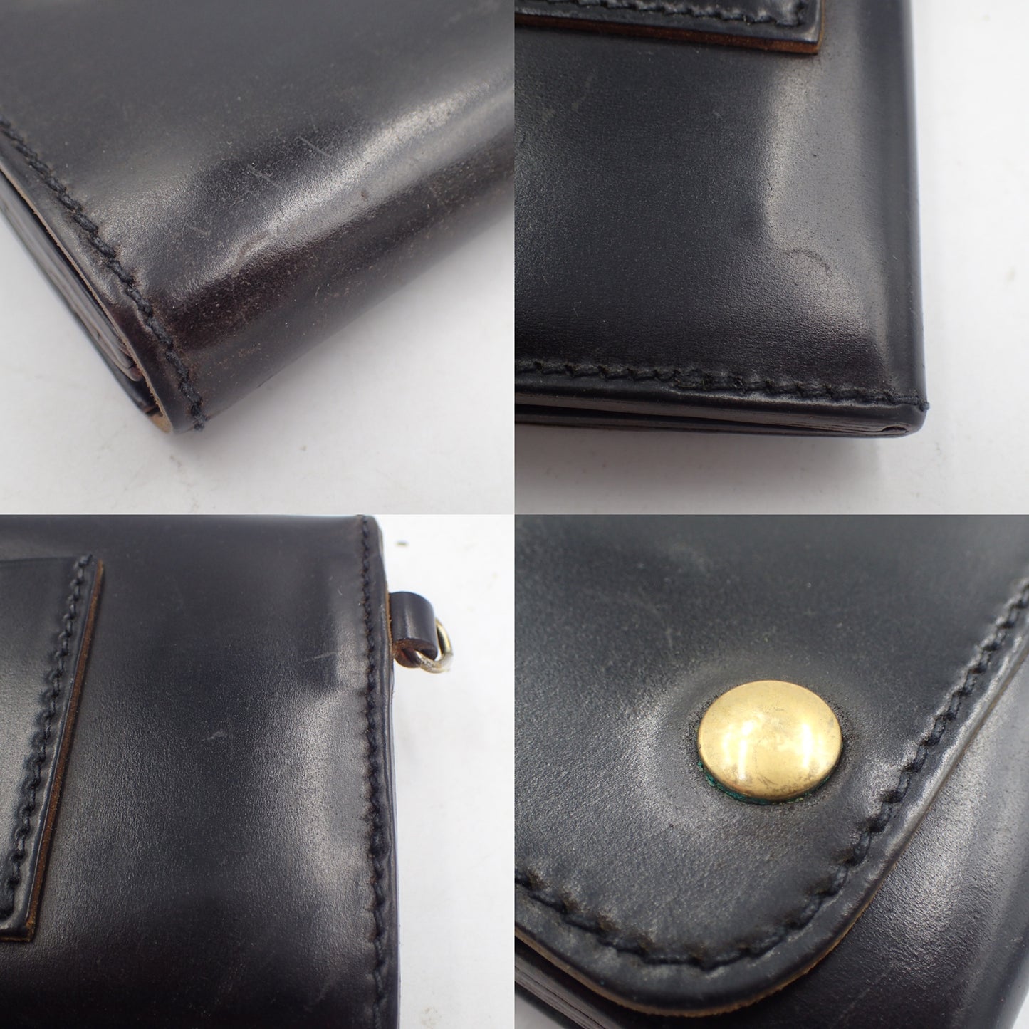 アーツアンドクラフツ 長財布 ホーウィン社 シェルコードバン ネイビー ARTS&CRAFTS【AFE3】【中古】