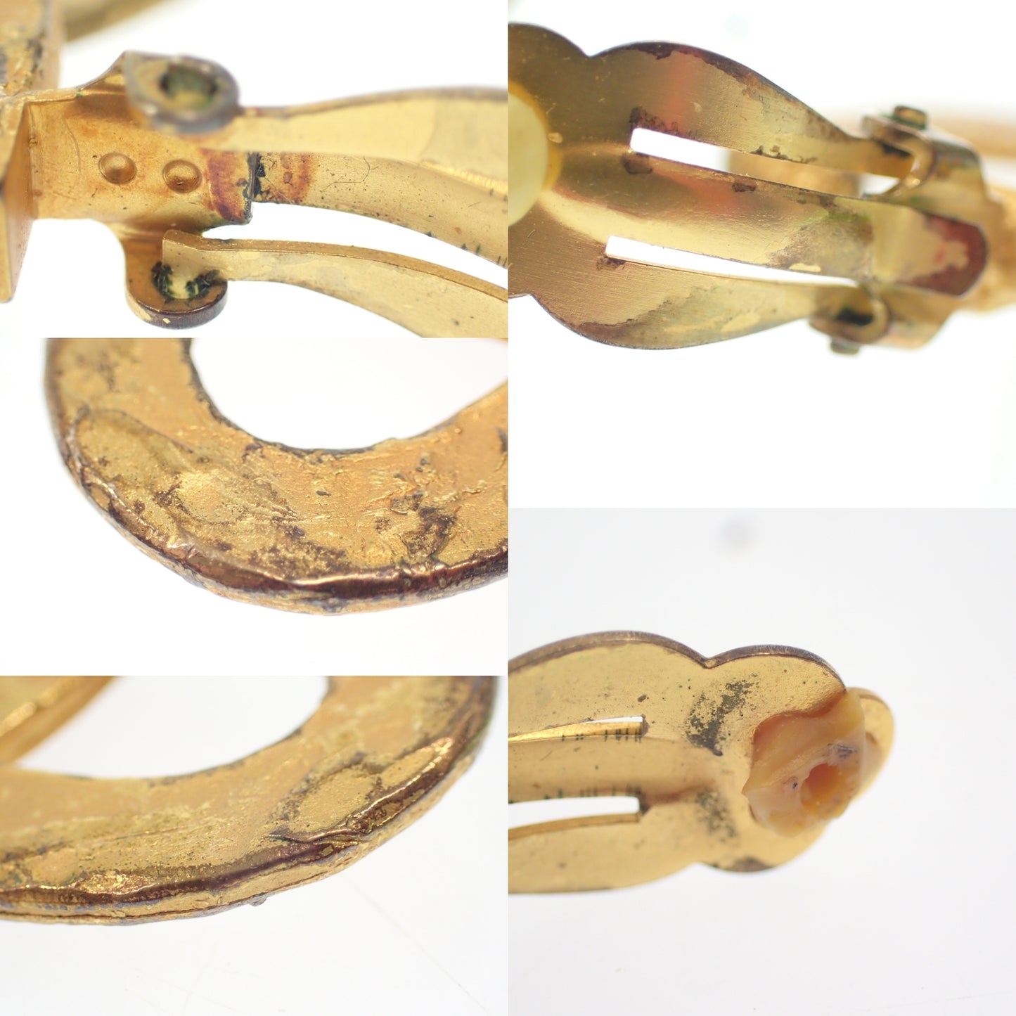 中古◆エルメス シェーヌダンクル Vintage ヴィンテージ イヤリング ゴールド 箱付き HERMES【AFI8】