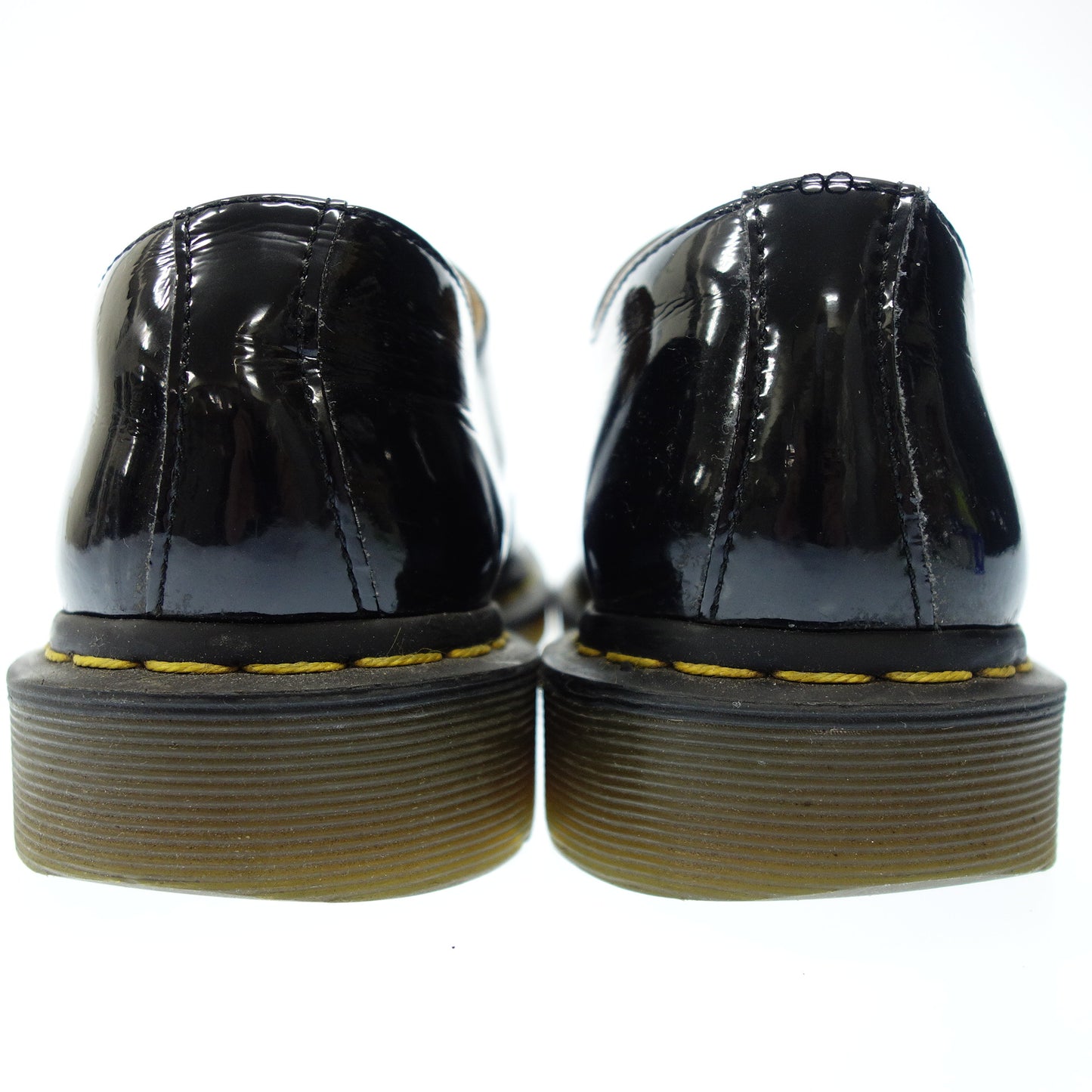 ドクターマーチン 3ホール ラバーソール パテントレザーシューズ メンズ 6 黒 Dr.Martens【AFC19】【中古】