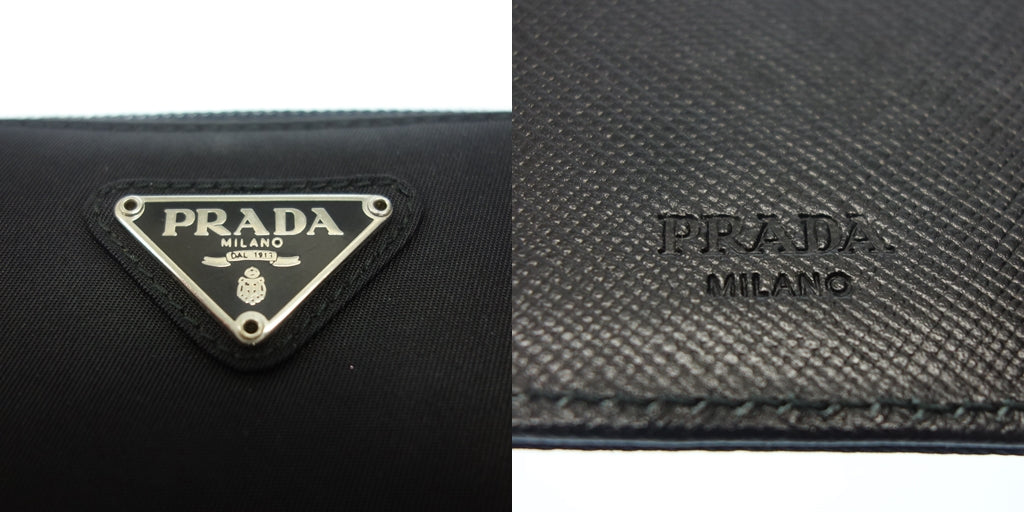プラダ 二つ折り財布 ラウンドジップ サフィアーノ PRADA【AFI14】