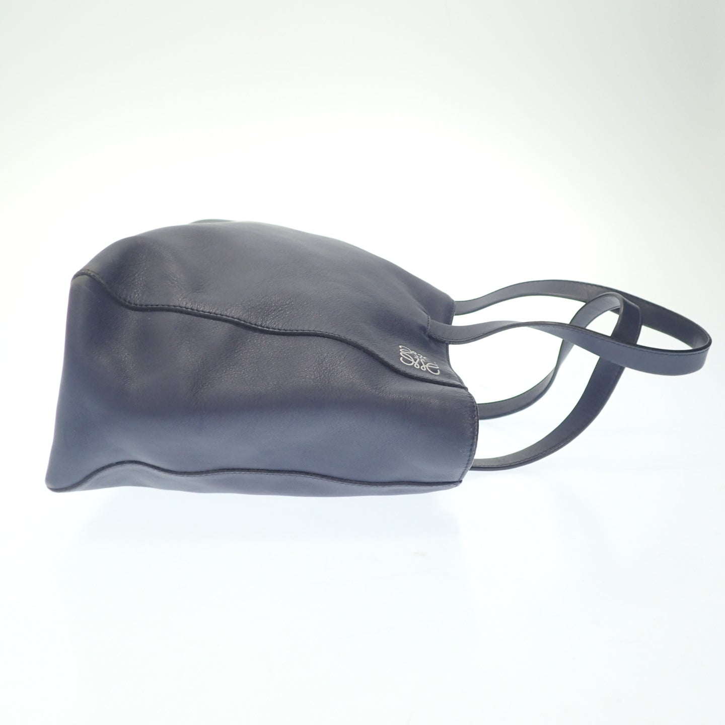 中古◆ロエベ トートバッグ イーストウエスト ブルー系 LOEWE【AFE4】