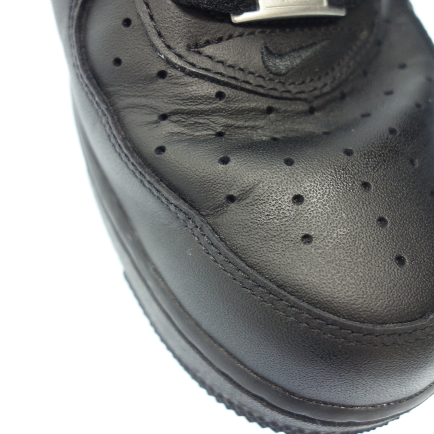 中古◆ナイキ シュプリーム レザースニーカー AIR FORCE 1 LOW SP CU9225-001 メンズ ブラック系 サイズ27.5 NIKE×SUPREME【AFD8】