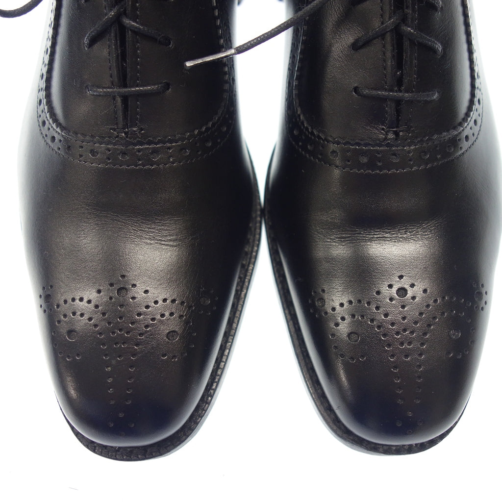 極美品◆アレンエドモンズ レザーシューズ セミブローグ メンズ ブラック サイズ8D Allen Edmonds【AFD1】