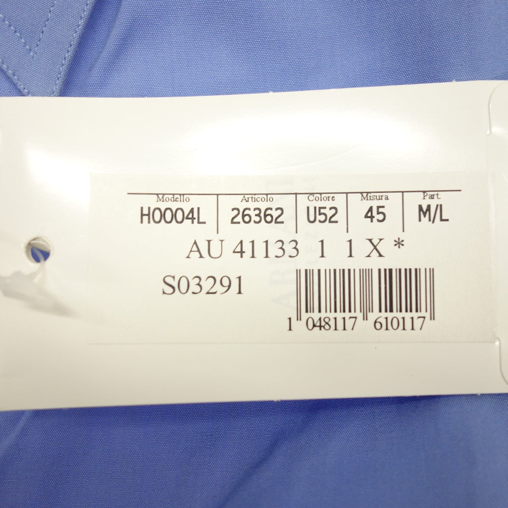 新品同様◆アルマーニ コレツィオーニ 長袖シャツ メンズ ブルー系 コットン サイズ45 ARMANI COLLEZIONI【AFB54】