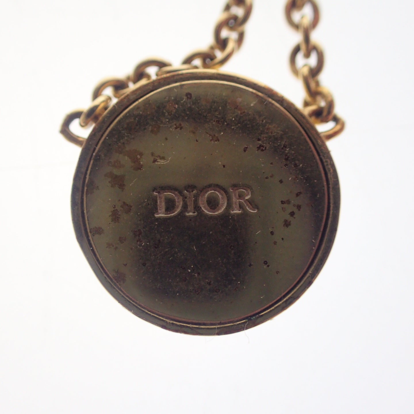 中古◆クリスチャンディオール ネックレス ペンダント CD マーク ゴールド系 Christian Dior【AFI12】