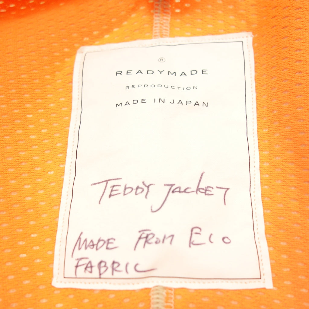 美品◆レディーメイド ジップアップジャケット ボア フリース メンズ ベージュ テディー サイズ1 RE-FU-BE-00-00-181 READYMADE【AFB20】