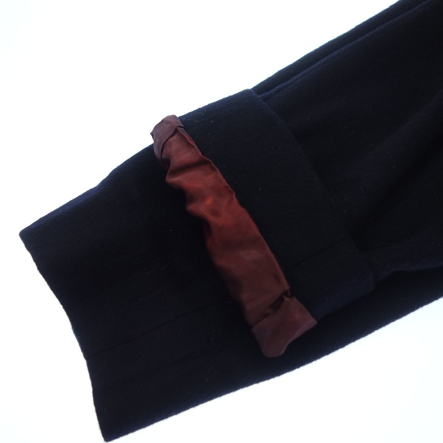美品◆アクアスキュータム ステンカラーコート ベルテッド ピュアカシミヤ レディース ブラック Aquascutum【AFA18】