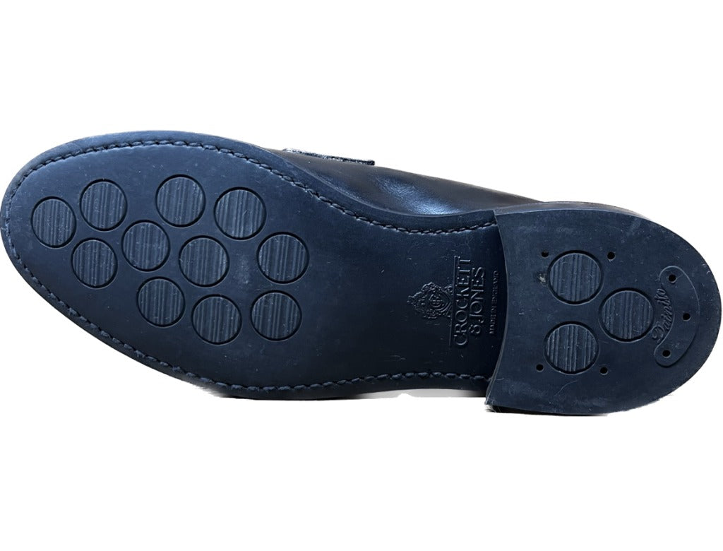 美品◆クロケット&ジョーンズ レザーシューズ コインローファー HARVARD 黒 UK5.5E CROCKETT&JONES