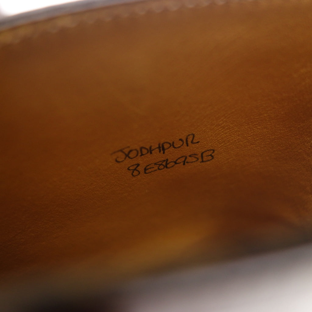 未使用◆ジョンロブ レザーシューズ ジョッパーブーツ JODHPUR ジョッパー 茶系 UK8E JOHN LOBB【LA】