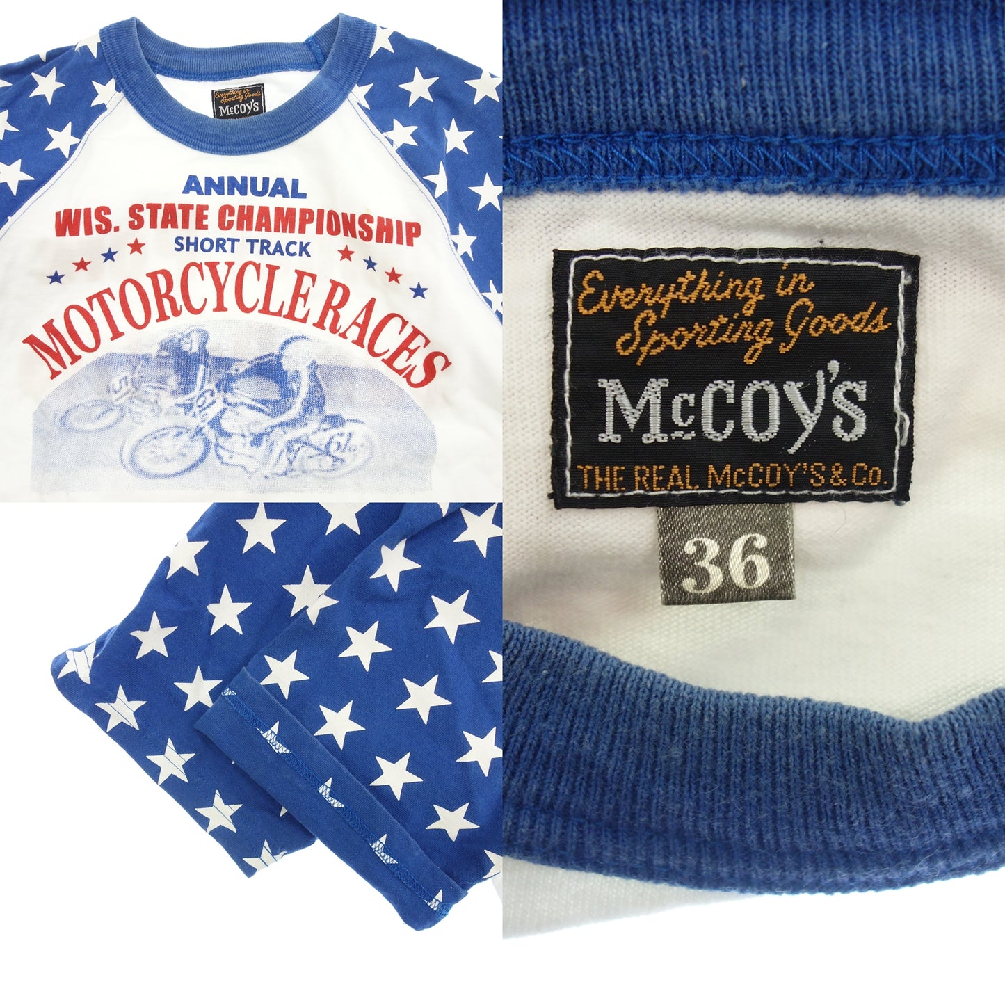中古◆Tシャツ 4点セット メンズ The FLAT HAND/INDIAN MOTOR CYCLE/McCOY'S/LA ROCKA!【AFB54】