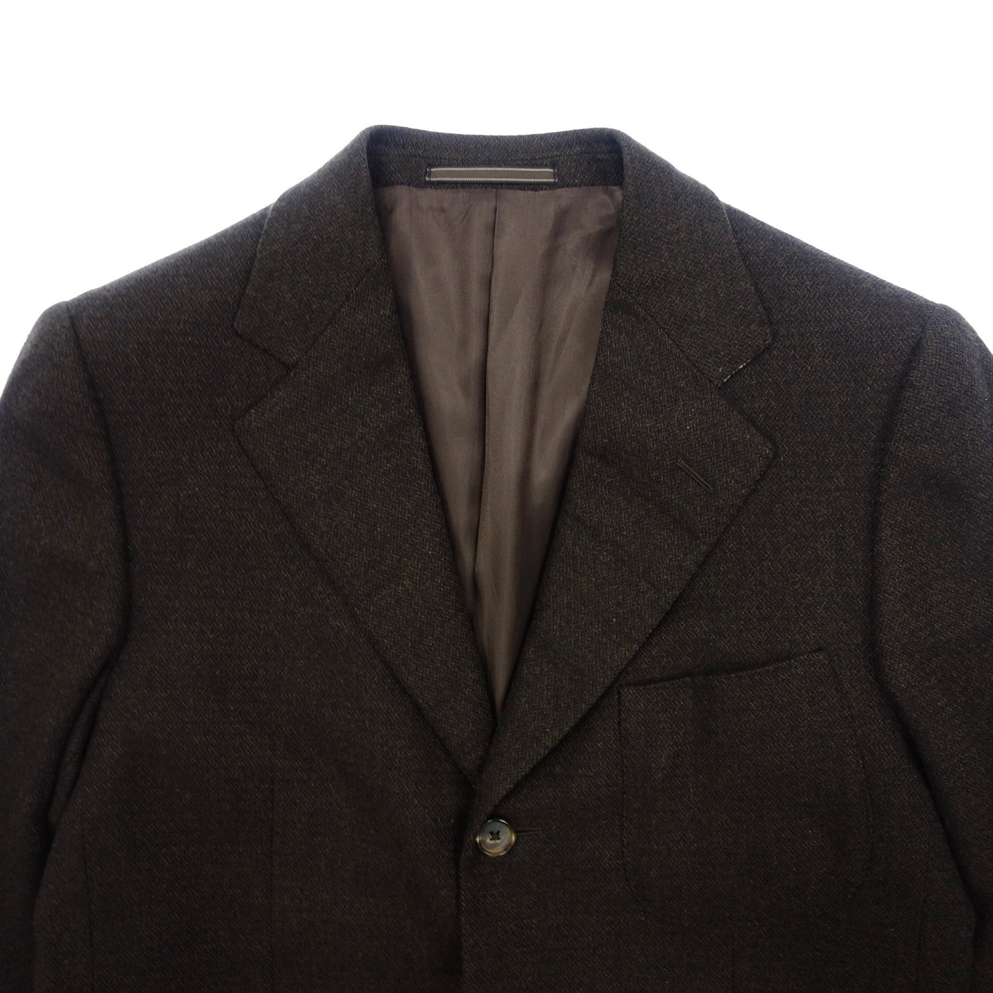 エルメネジルドゼニア 3Bジャケット ピュアキャメル カシミヤ メンズ L 茶 Ermenegildo Zegna【AFB40】【中古】