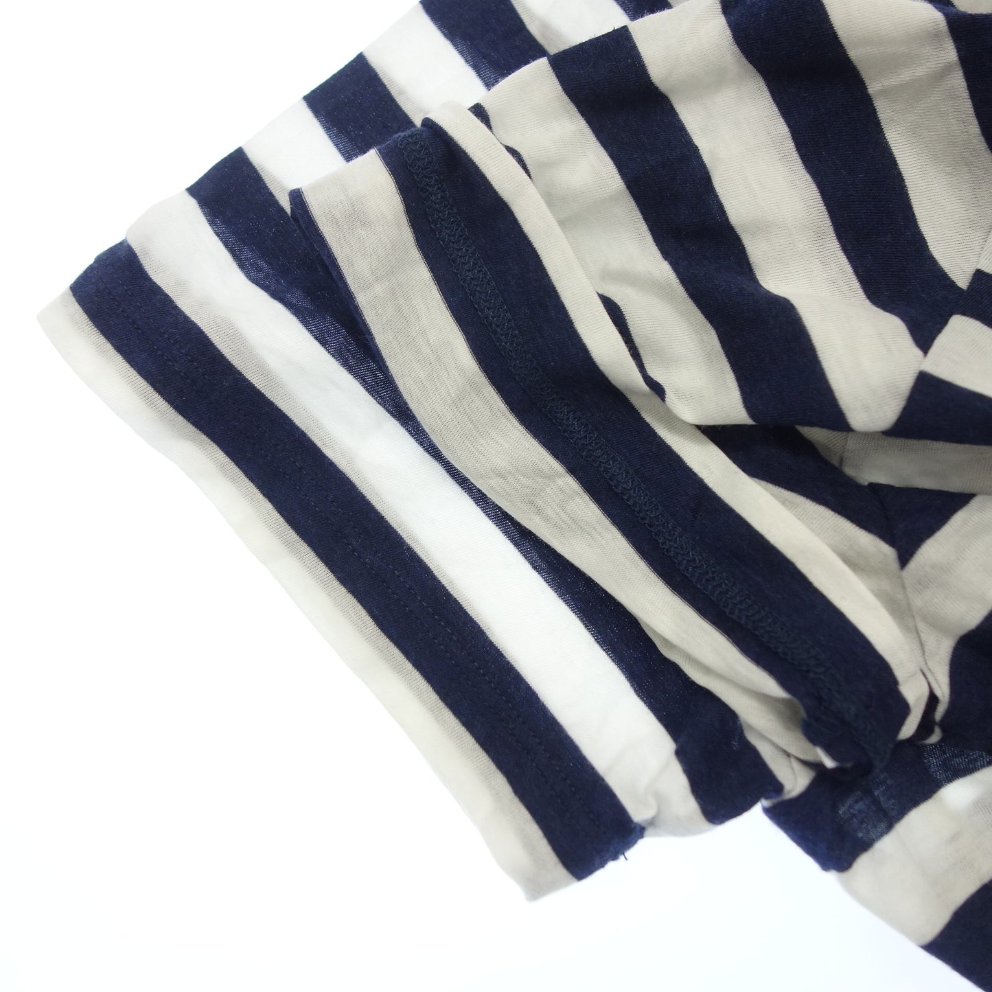 グッチ ボーダーTシャツ 16SS コットン&シルク 431142-X7445 メンズ S 青×白 GUCCI【AFB48】【中古】