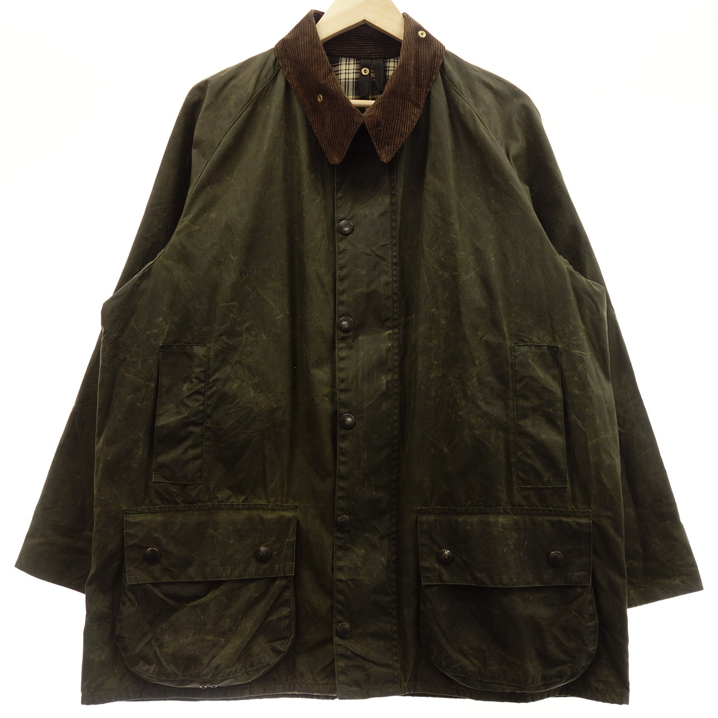 バブアー コート ビューフォート オイルド 3ワラント メンズ カーキ Barbour【AFA9】【中古】
