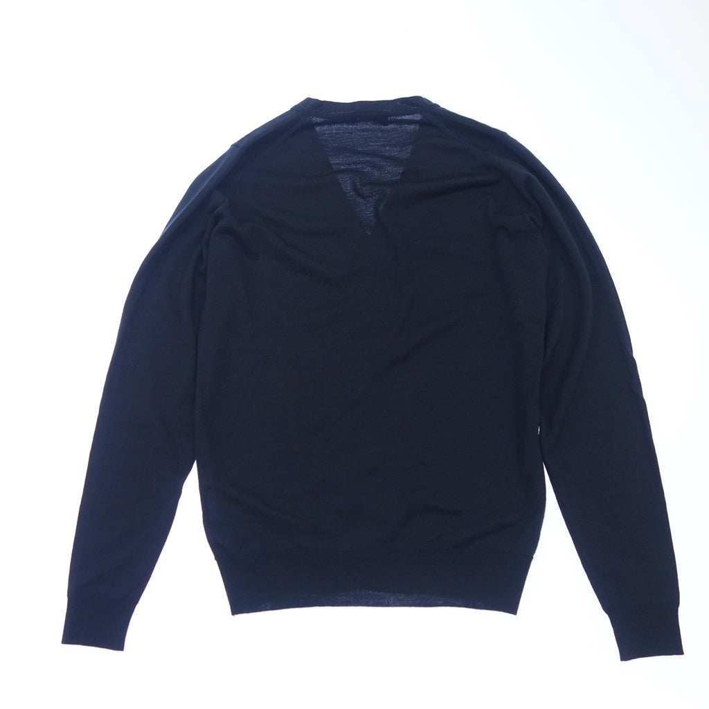 極美品◆ジョンスメドレー カーディガン ウール100% メンズ ネイビ― サイズM JOHN SMEDLEY【AFB4】