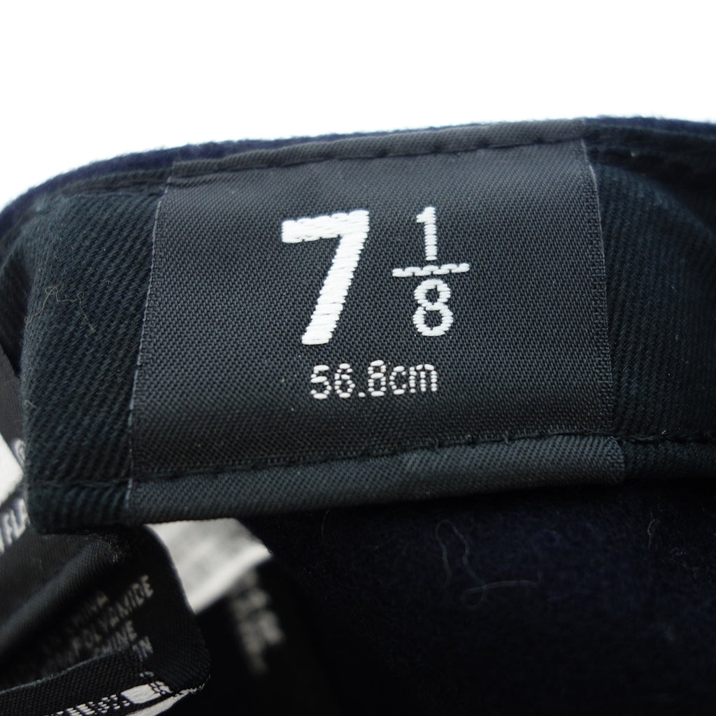 美品◆ハイク ニューエラ キャップ 6パネル ウール メンズ ネイビー サイズ56.8cm HYKE × NEWERA【AFI20】