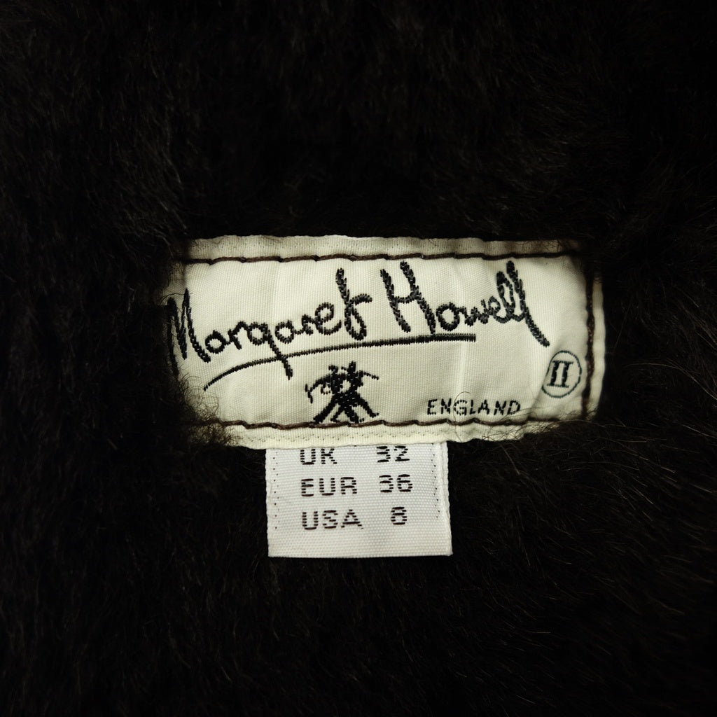美品◆マーガレット ハウエル ムートンコート サイズUK32 レディース ブラウン ラムレザー Margaret Howell【AFF20】
