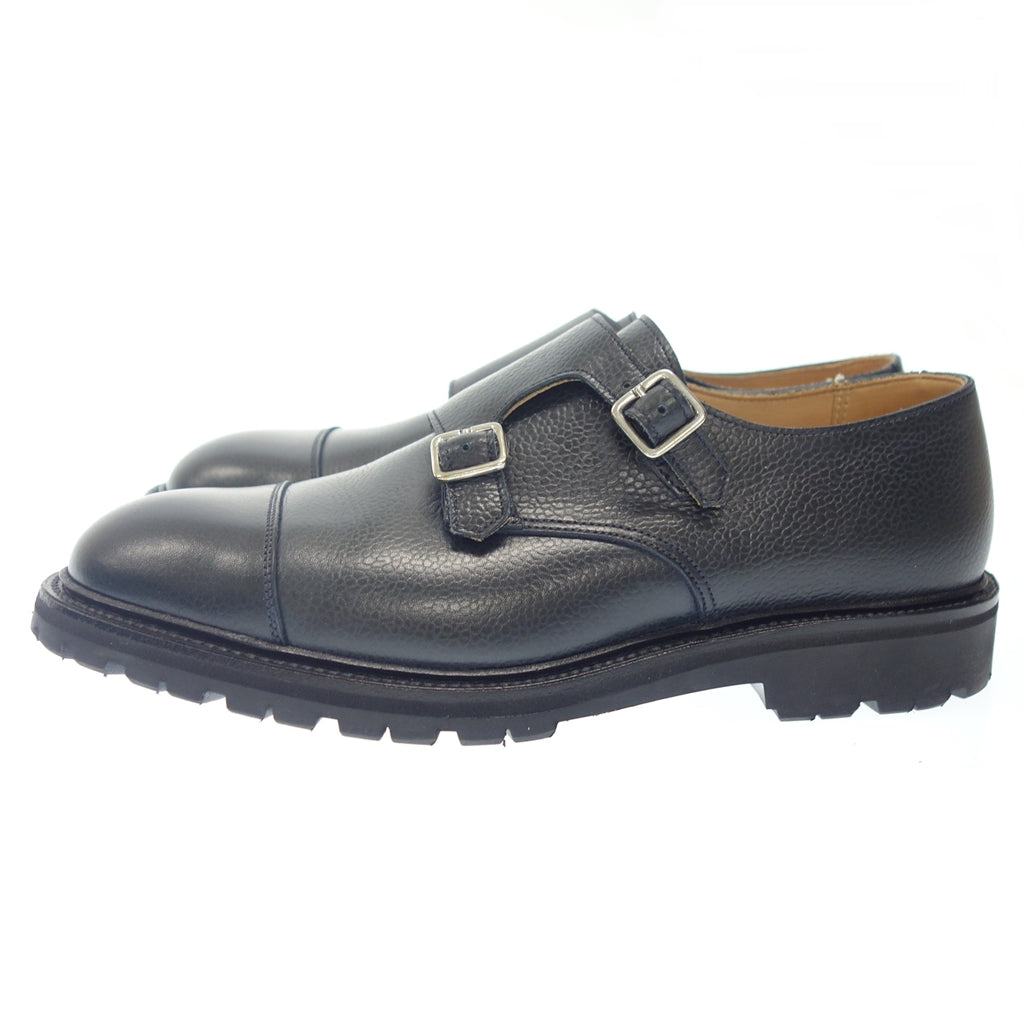極美品◆クロケット&ジョーンズ レザーシューズ TAY3 グレインレザー メンズ ネイビー UK7.5E crokett&jones【LA】