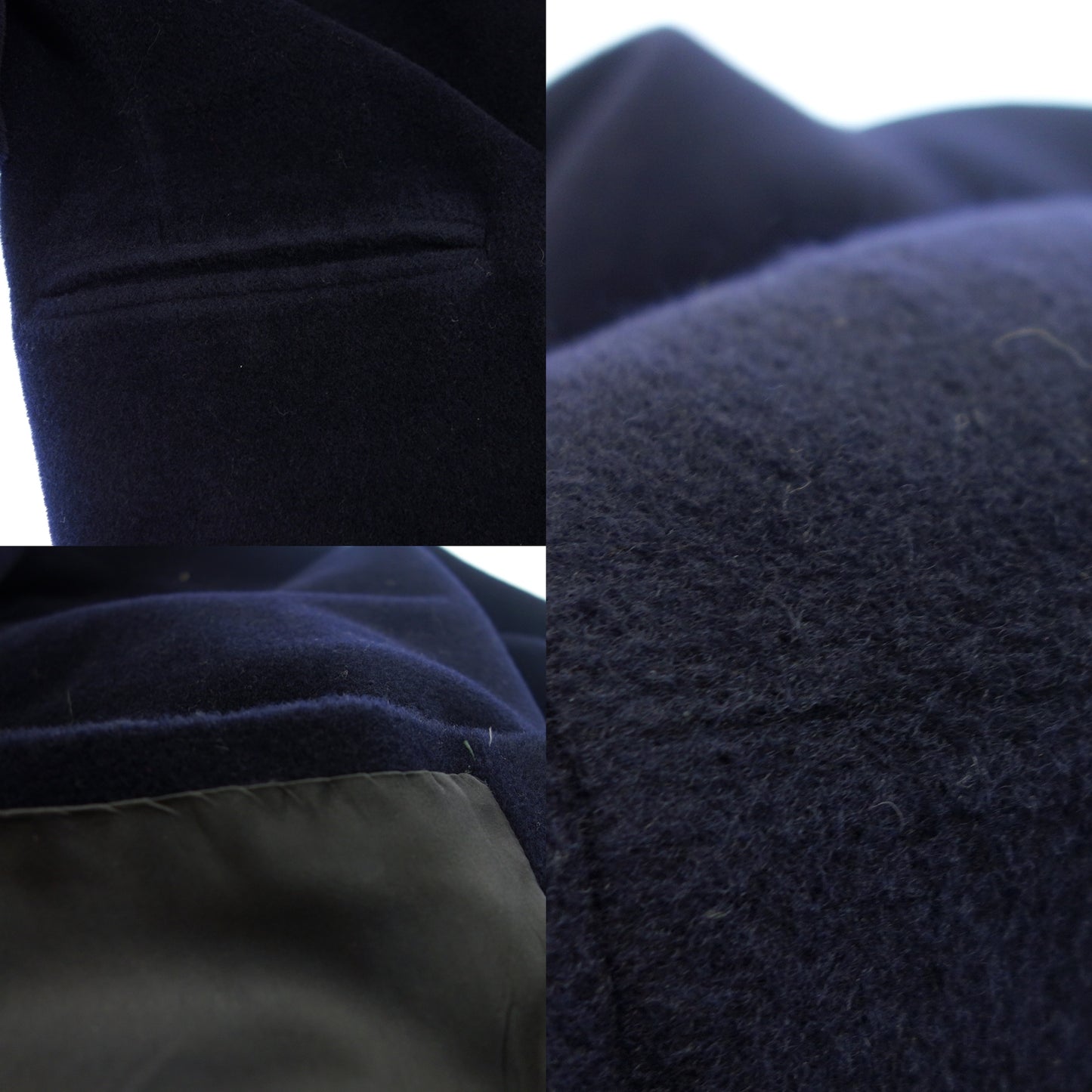 中古◆ジョルジオアルマーニ チェスターロングコート カシミヤ混 メンズ ネイビー 46 GIORGIO ARMANI【AFA23】