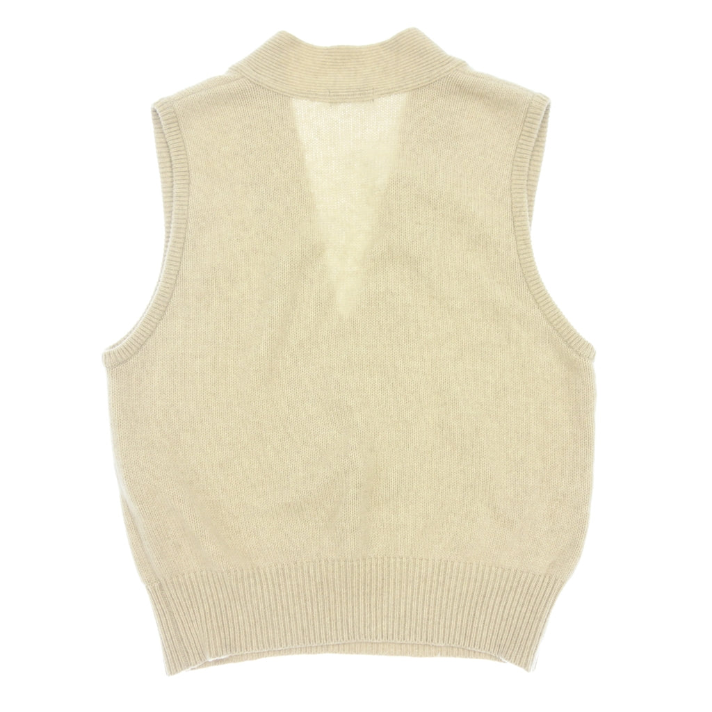 中古◆イッセイミヤケ ニットベスト メンズ ベージュ サイズM ISSEY MIYAKE【AFB13】