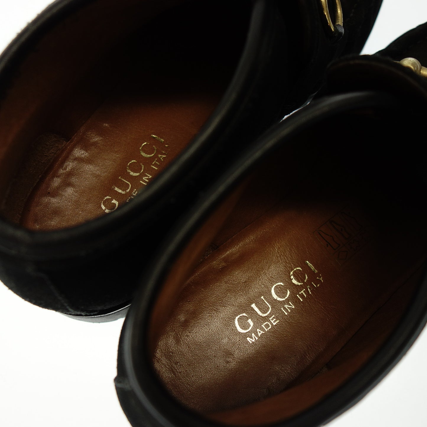 極美品◆グッチ チャッカブーツ ビット スエード ブラック レディース 37.5 黒 GUCCI【AFD5】