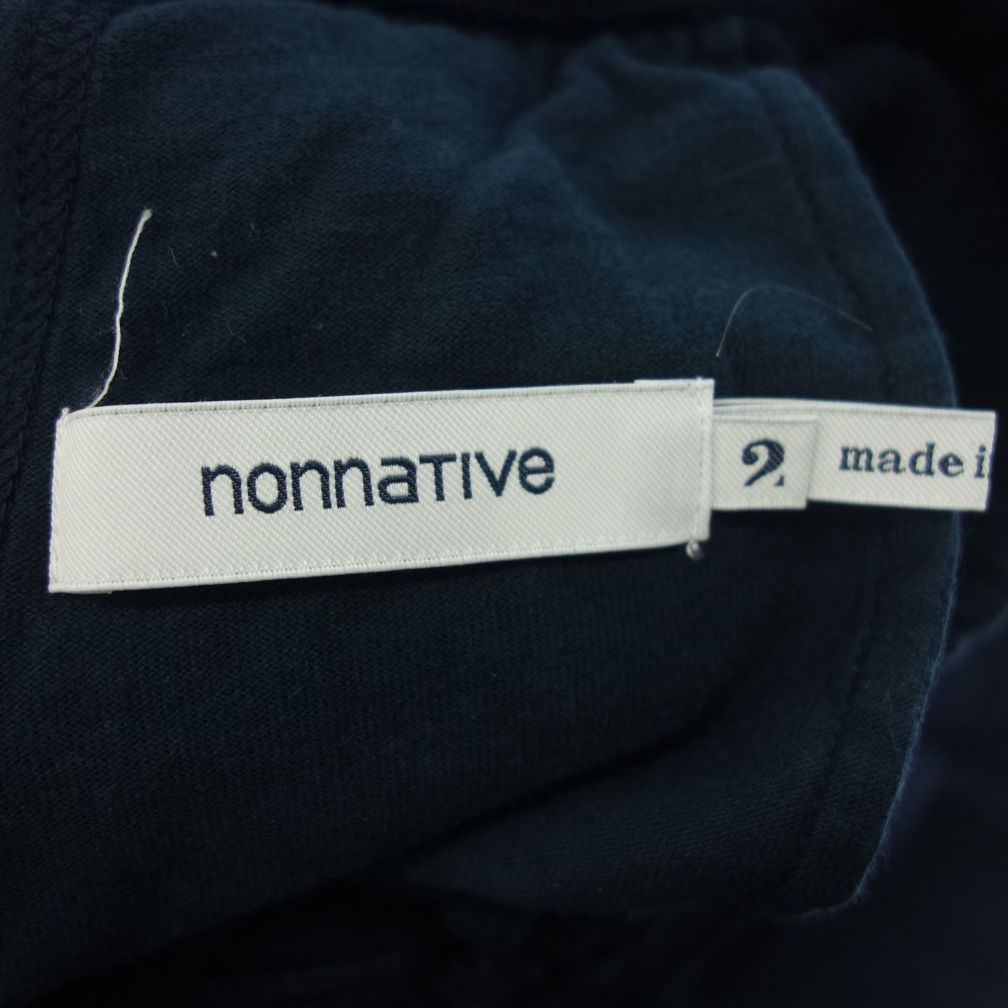 美品◆ノンネイティブ リブスウェットパンツ DWELLER EASY RIB PANTS COTTON SWEAT コットン 紺 サイズ:2 NN-P4035 メンズ nonnative【AFB2】