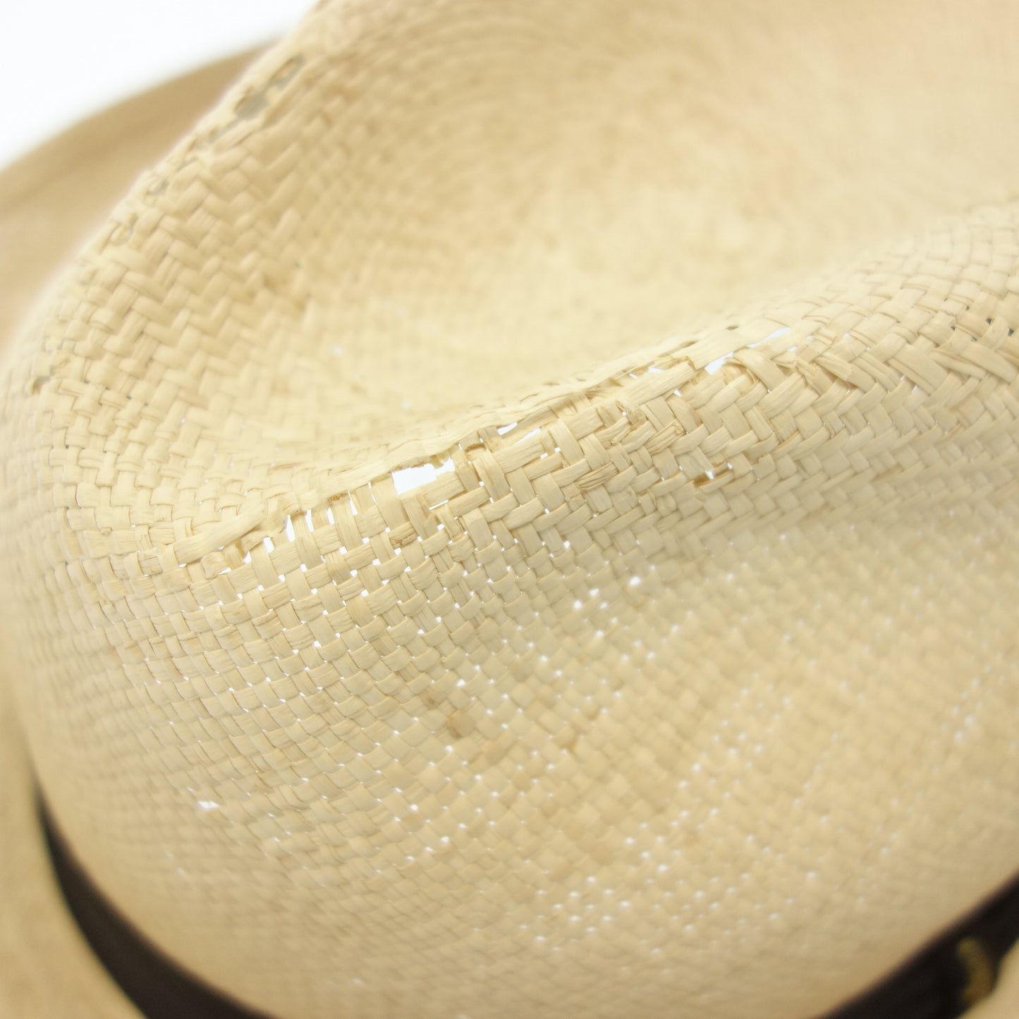 中古◆ボルサリーノ パナマハット ベージュ サイズ62 Borsalino【AFI1】