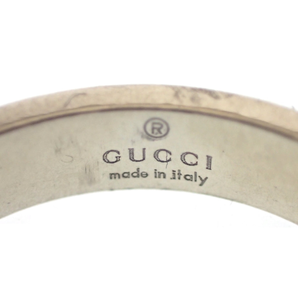 中古◆グッチ 指輪 アイコンリング 750WG ホワイトゴールド サイズ18 GUCCI【AFI17】