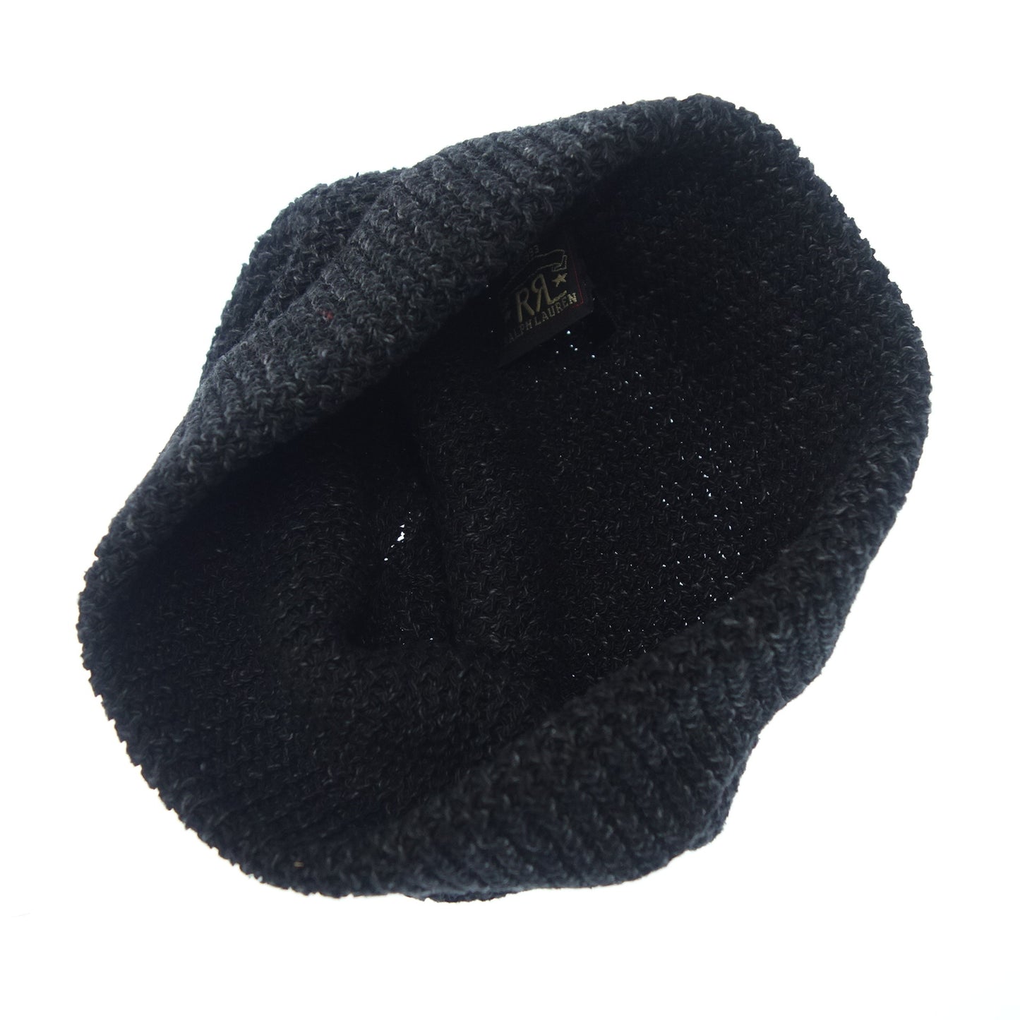 ダブルアールエル ニットキャップ ビーニー コットン グレー RRL【AFI22】【中古】