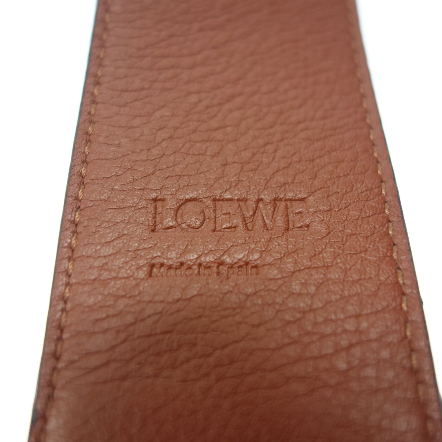 ロエベ ショルダーストラップ パズル シルバー金具 レザー 茶系 LOEWE【AFI9】【中古】