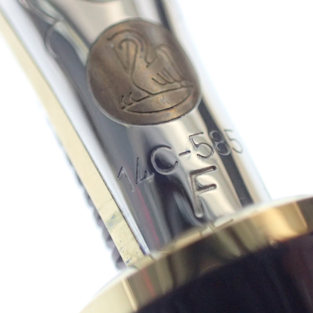 美品◆ペリカン 万年筆 スーベレーン ストライプ ペン先14C-585 字幅F 緑系 Pelikan Souveran【AFI8】