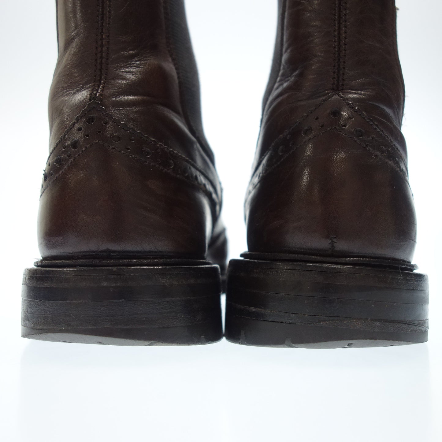 トリッカーズ サイドゴアブーツ ウイングチップ HENRY メンズ 7.5 茶 Tricker’s【AFC28】【中古】