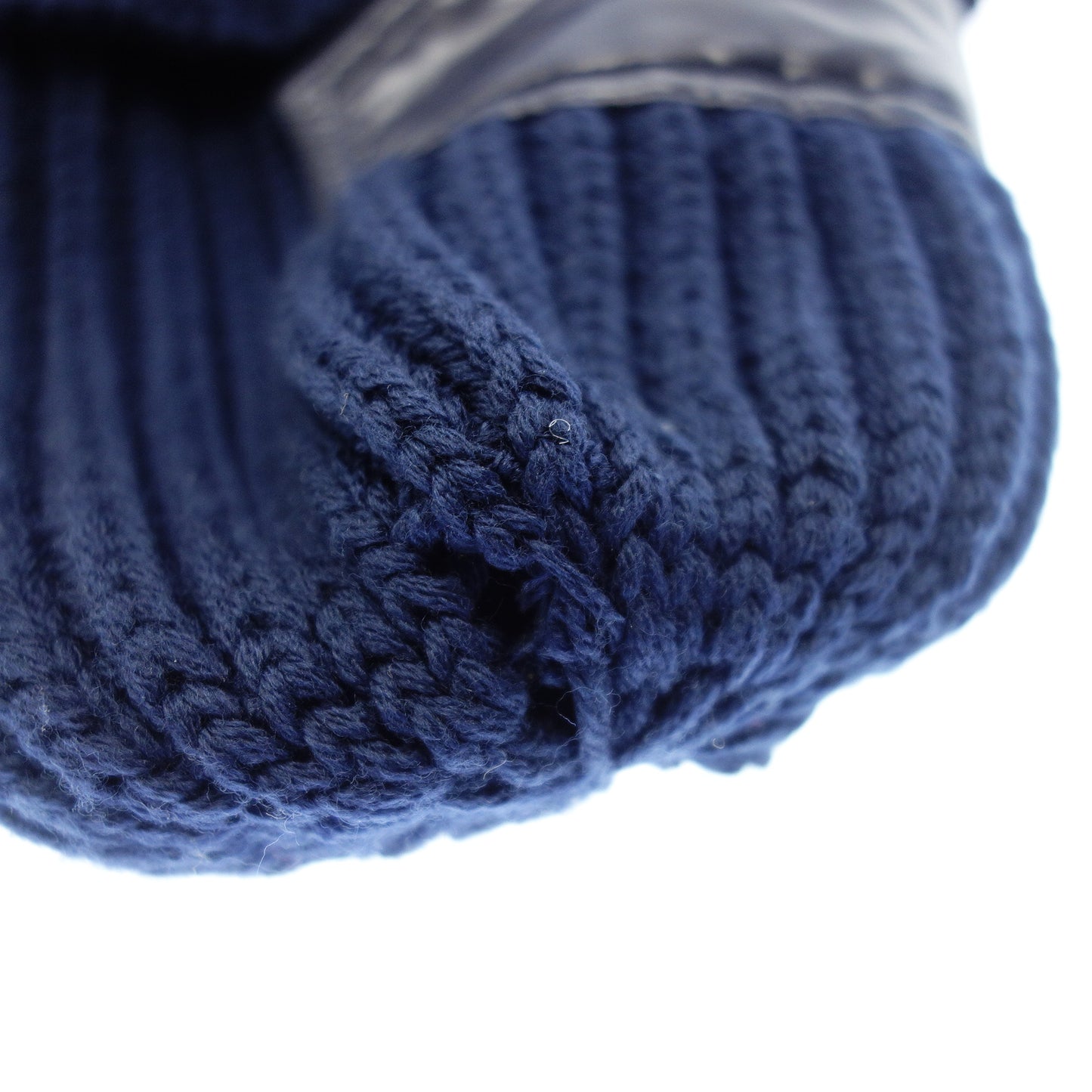 モンクレール ニットキャップ BERRETTO TRICOT ポケット付き ネイビー MONCLER【AFI22】【中古】