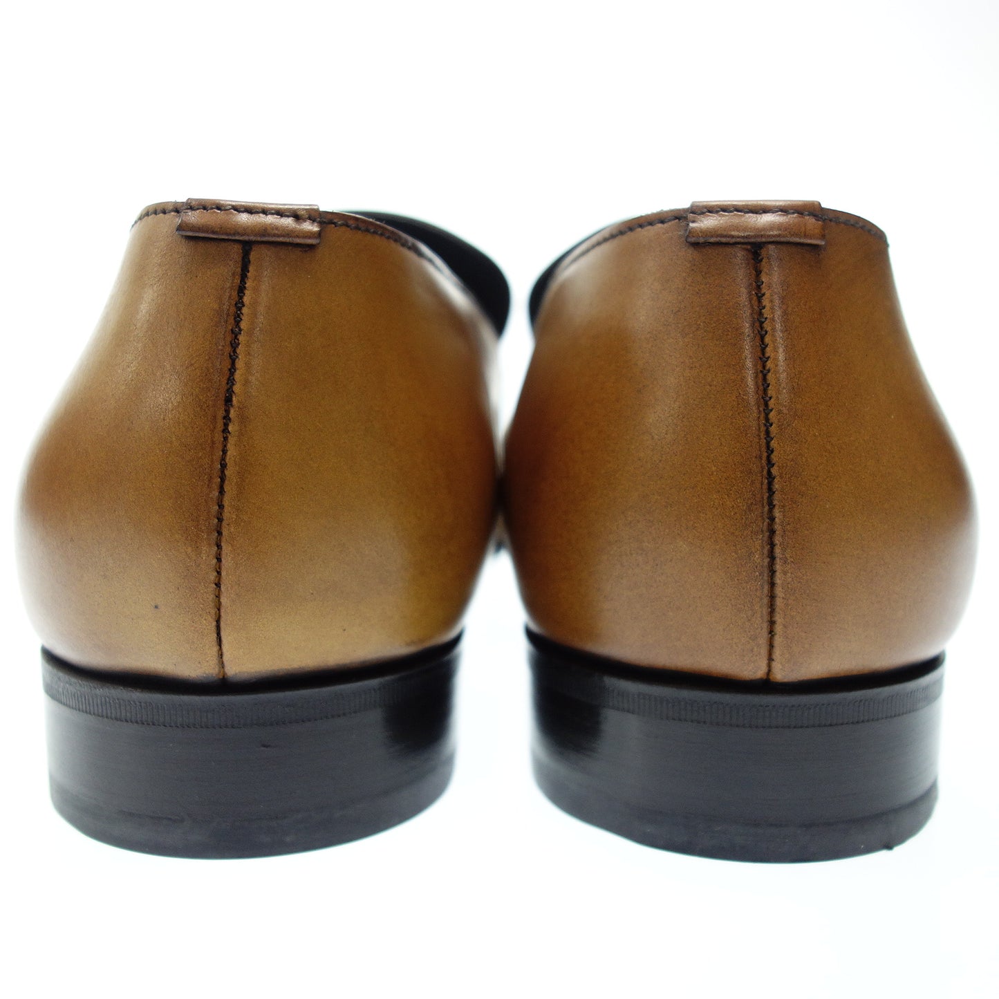 新品同様◆ドルチェ&ガッバーナ レザーローファー スリッポン メンズ 6.5 茶 DOLCE&GABBANA【AFD2】