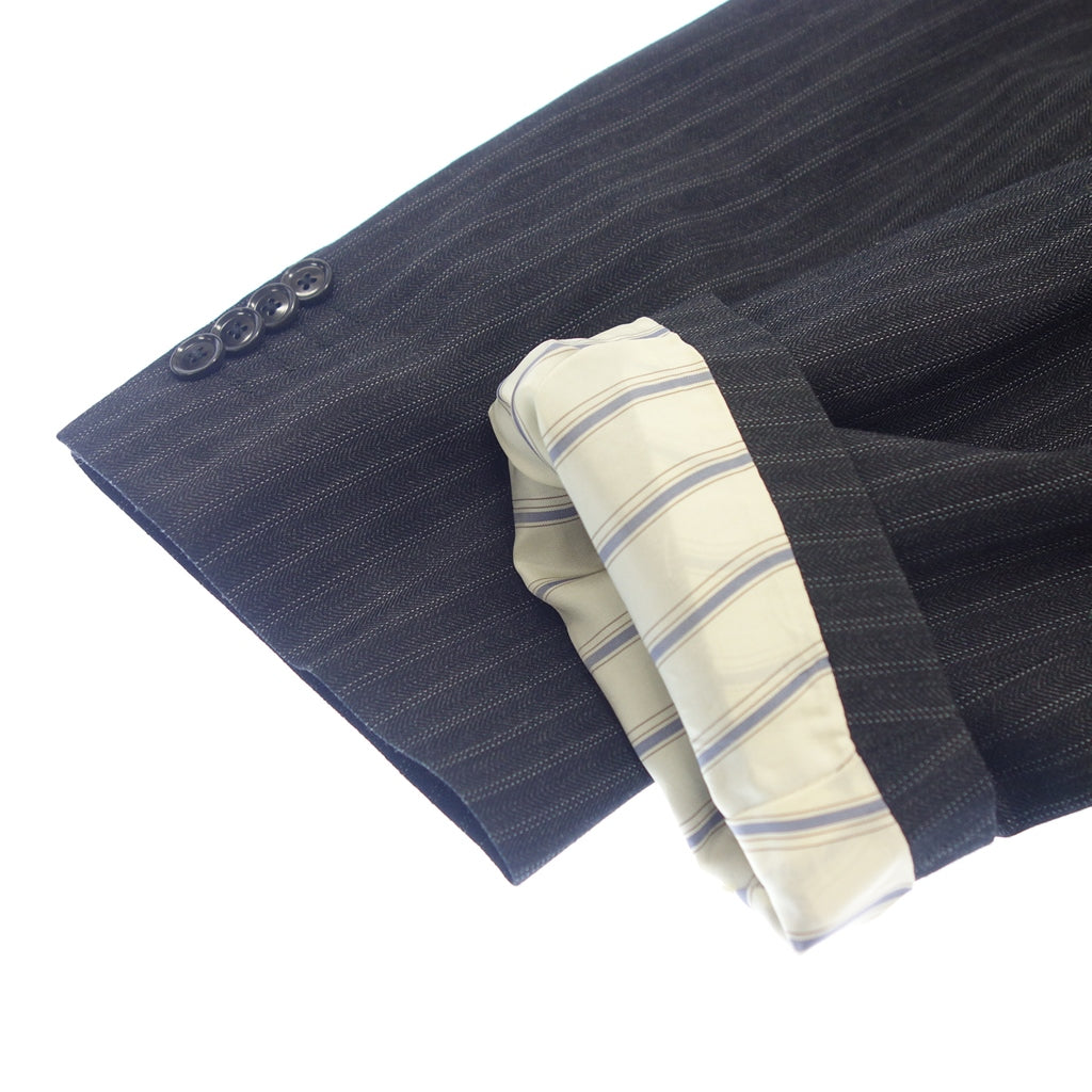 美品◆サヴィルロウ スーツ dormeuil メンズ ウール グレー ネーム入り サイズ104 savile row【AFB28】