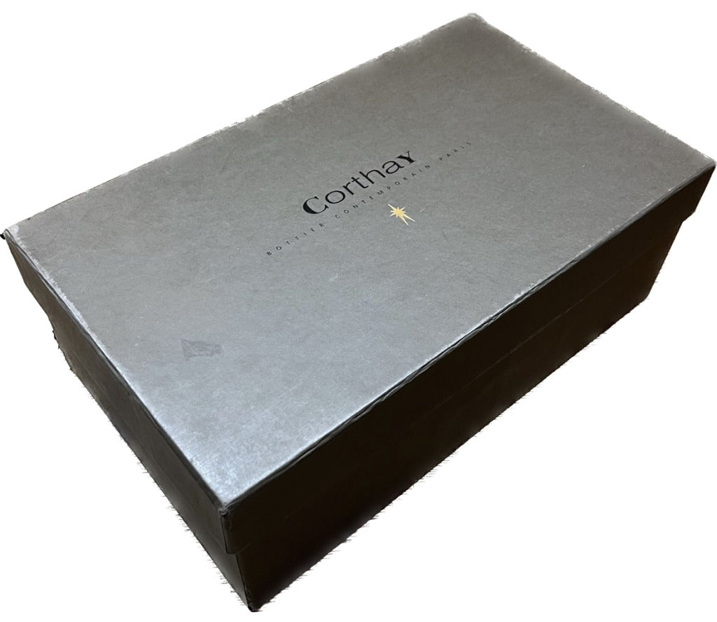 極美品◆コルテ レザーシューズ EASY サイドゴア プレーントゥ 黒 8.5 CORTHAY