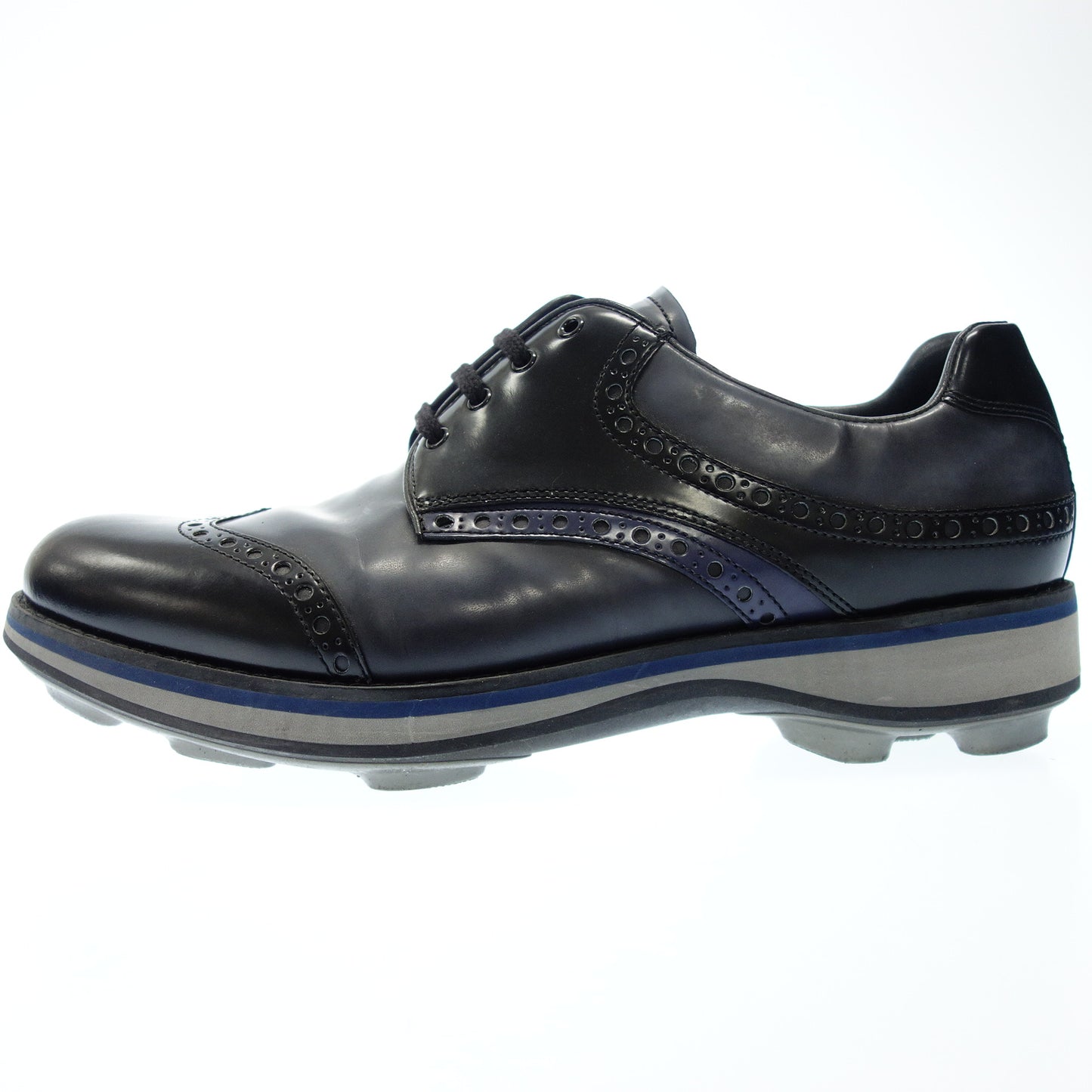 プラダ レザーシューズ ウイングチップ メンズ 8 バイカラー PRADA【AFC21】【中古】
