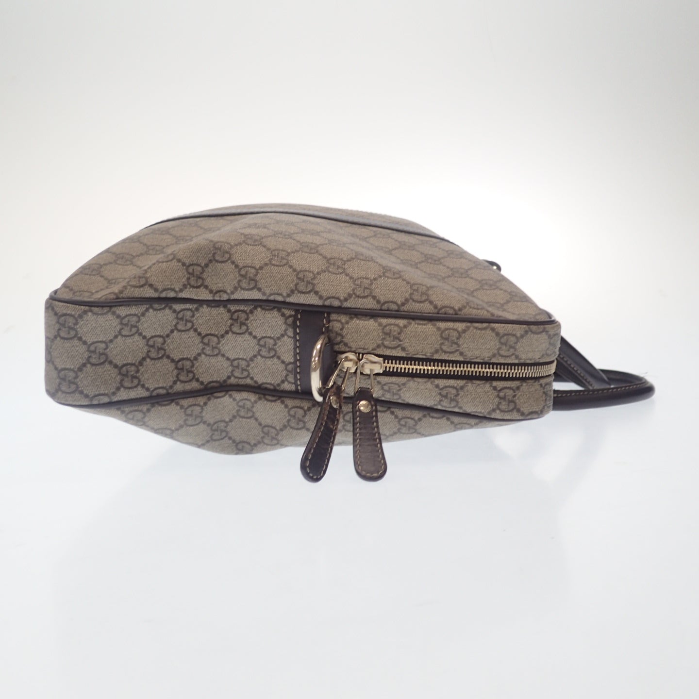 中古◆グッチ GGスプリーム ブリーフケース ビジネスバッグ 201480 ブラウン系 GUCCI【AFE12】