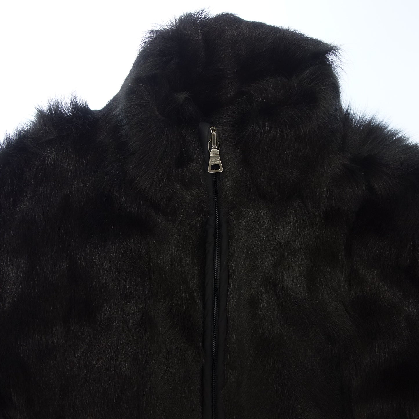 プラダ ジップアップジャケット キッドファー レディース 40 茶系 PRADA【AFB13】【中古】
