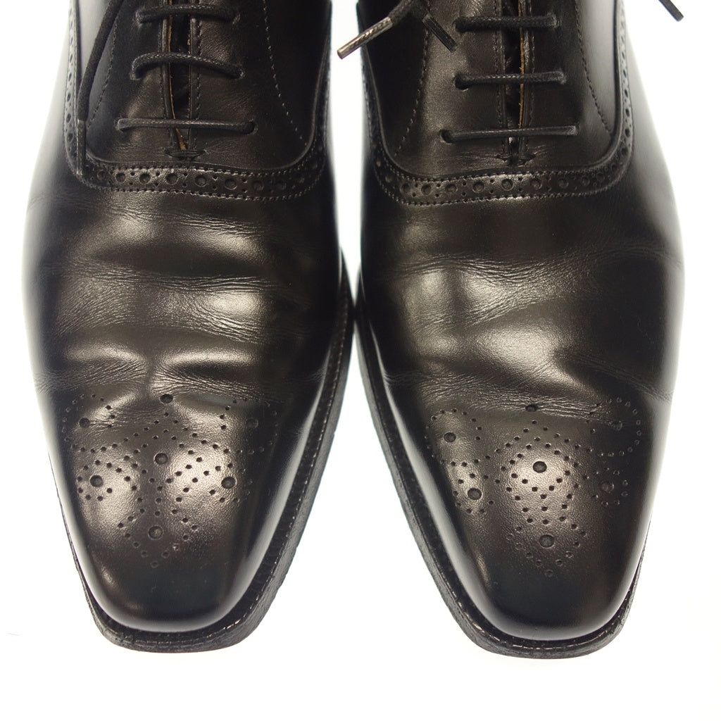 中古◆クロケット&ジョーンズ レザーシューズ ウェッジウェア メンズ ブラック サイズUK8E CROCKETT&JONES EDGWARE【LA】