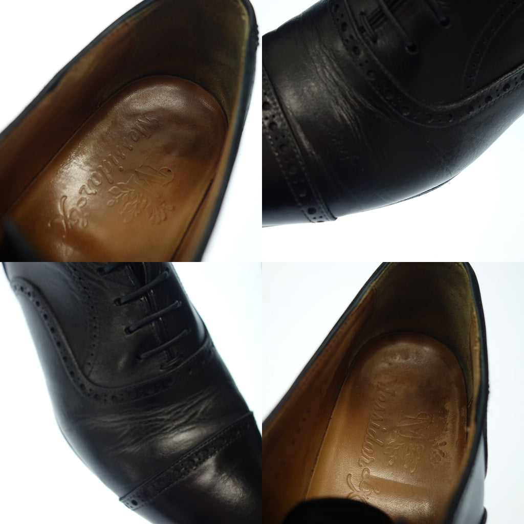 美品◆メッシドール ラグジュアリー プレーントゥ レザー ビジネスシューズ メンズ 7.5 ブラック Messidor LX【AFD1】