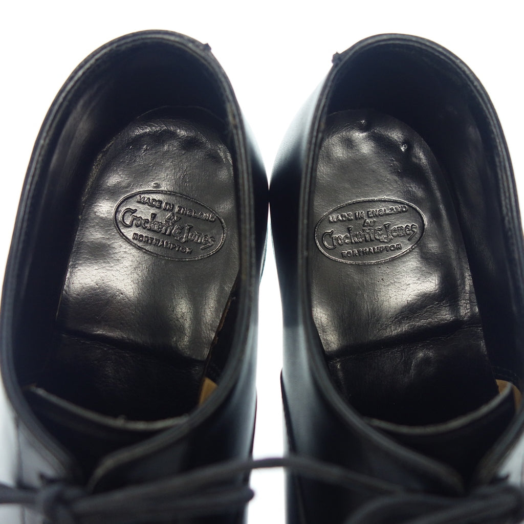 中古◆クロケット&ジョーンズ パンチドキャップ レザーシューズ オールゲート メンズ ブラック サイズ6.5E CROCKETT&JONES ALDGATE【AFC44】