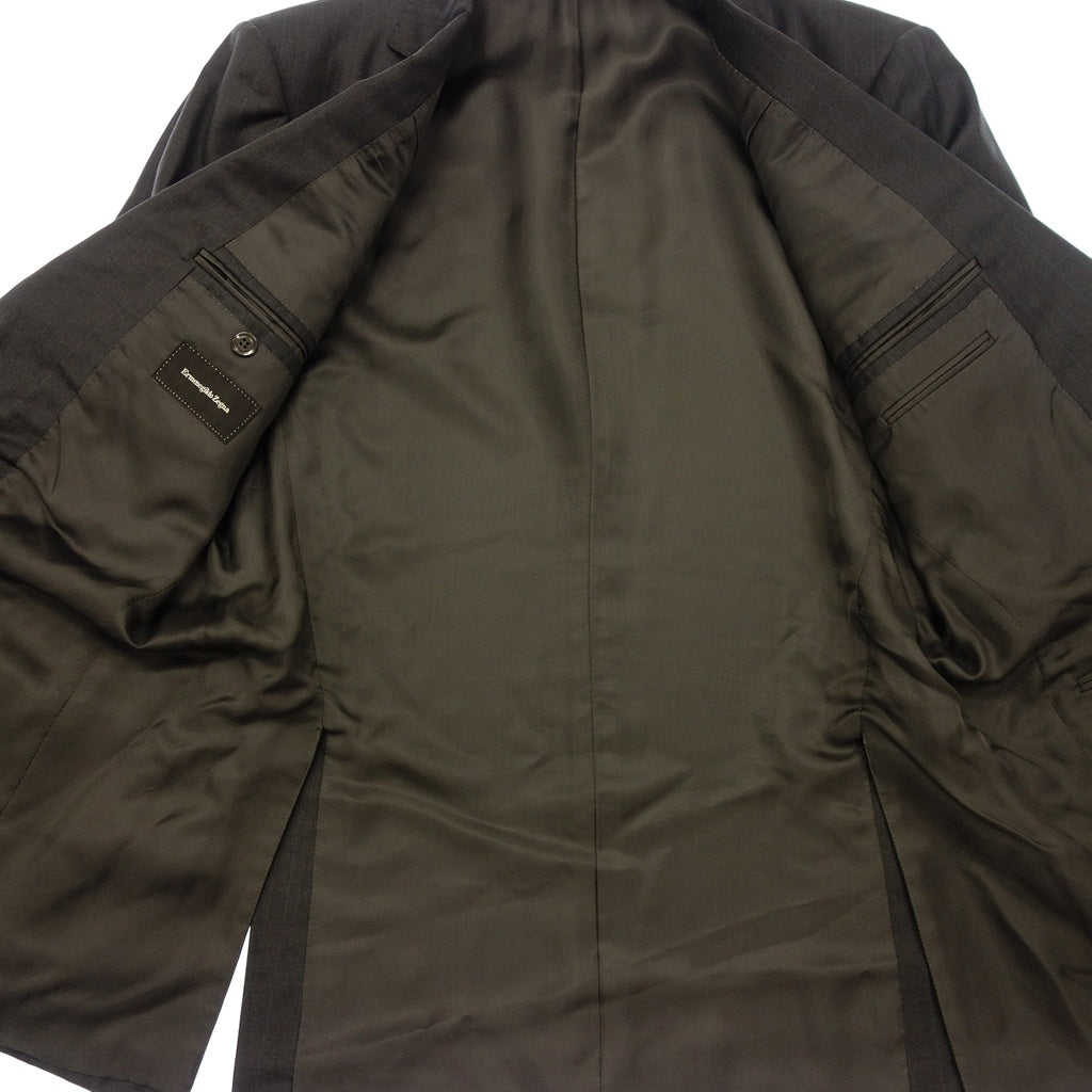 美品◆エルメネジルド ゼニア スーツ セットアップ 2112R7 ストライプ メンズ ネイビー系 サイズ50R Ermenegildo Zegna【AFB31】