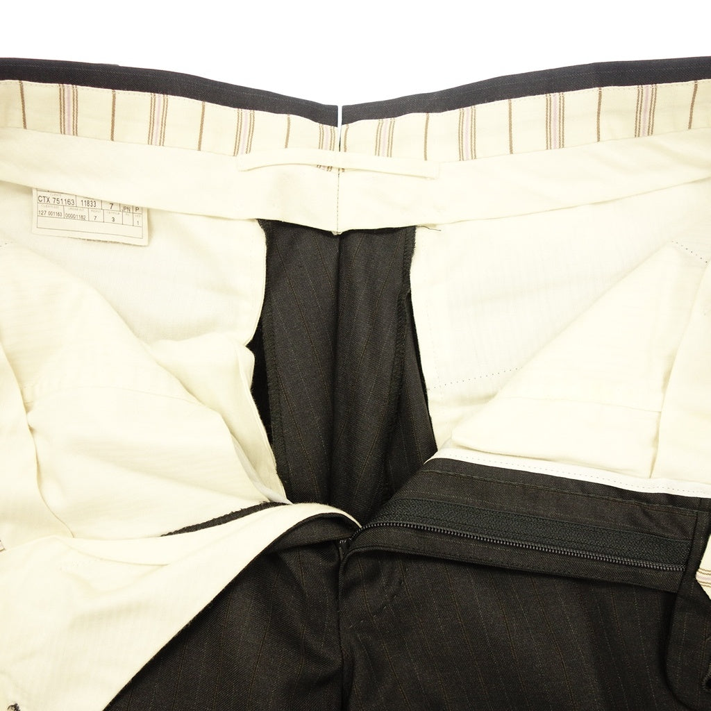 美品◆エルメネジルド ゼニア スーツ セットアップ 2112R7 ストライプ メンズ ネイビー系 サイズ50R Ermenegildo Zegna【AFB31】