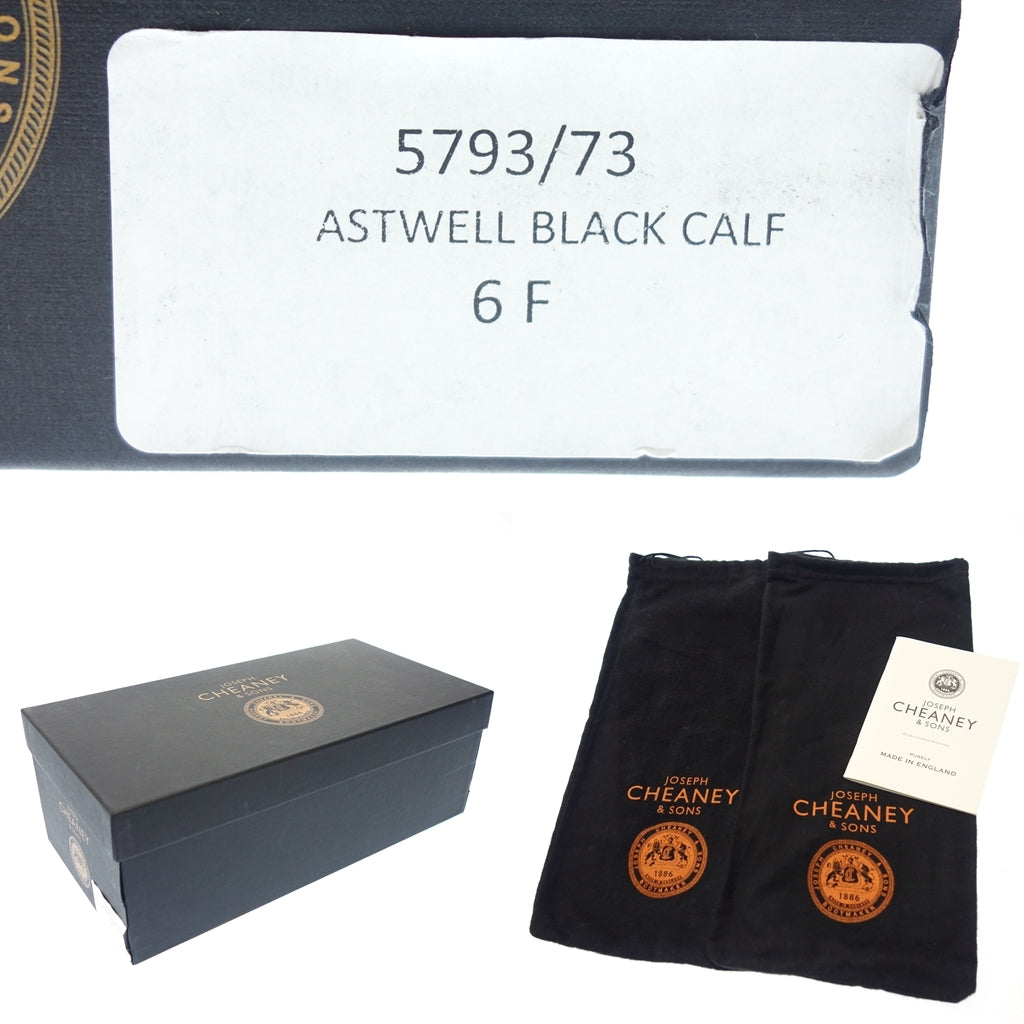 中古◆ジョセフ チーニー レザーシューズ ストレートチップ ASTWELL メンズ サイズ6 黒 JOSEPH CHEANEY